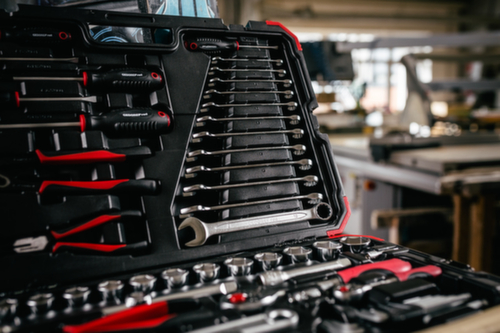 GEDORE R46003100 Jeu de douilles 1/4"+1/2" 10-32mm 100 pièces