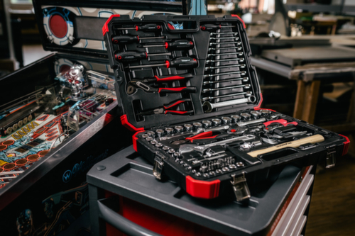 GEDORE R46003100 Jeu de douilles 1/4"+1/2" 10-32mm 100 pièces