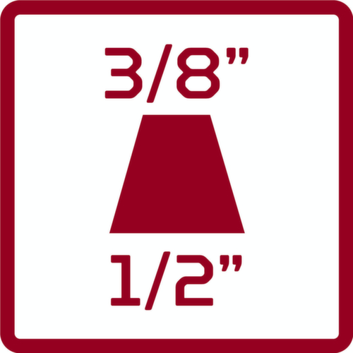 R67500007 Réducteur 1/2" x 3/8" 4 pans 40 mm