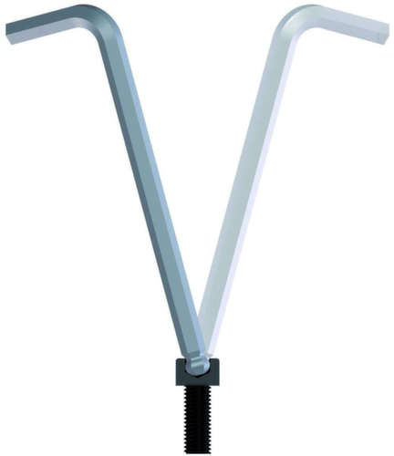 42 KEL 4 Tournevis d'angle XL tête sphérique 6 pans intérieurs 4 mm