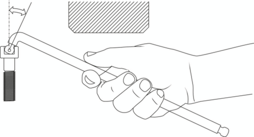 42 DKEL 6 Tournevis d'angle XL double tête sphérique 6 pans creux 6 mm