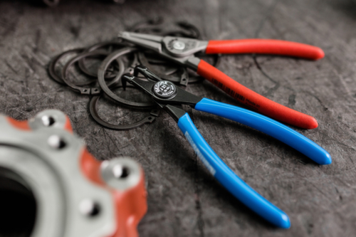 8000 J 21 Pince de montage pour circlips intérieurs coudée 19-60mm