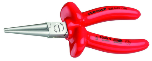 VDE 8122-160 Pince ronde VDE à isolation par immersion 160 mm