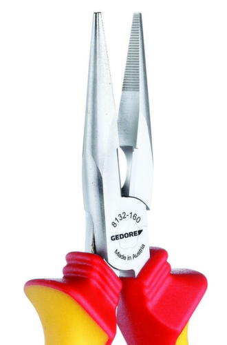 VDE 8132-160 H Pince VDE à bec plat avec isolation par gaine 160 mm