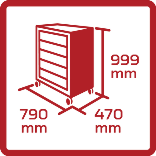 R20202207 Chariot de service GEDMaster 7 tiroirs