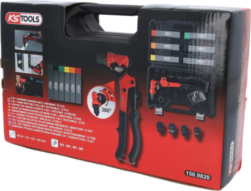 KS Tools 3 in 1 hand rivet pliers set