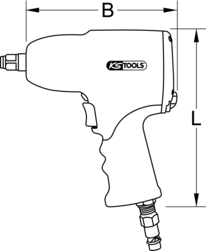 KS Tools 1/2" ROCKET II high-performance pneumatic impact wrench 2,300 Nm