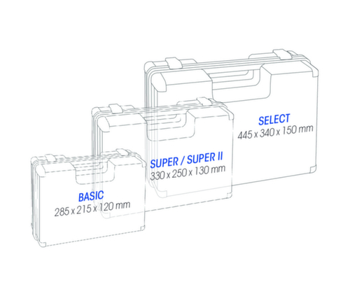 ultraMEDIC Mallette de premiers secours Super avec support mural, calage selon DIN 13169