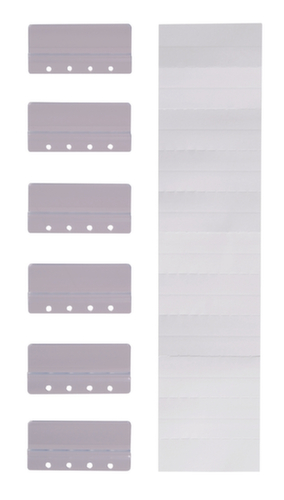 EICHNER Onglet encliquetable Typ 3 avec lamelles de désignation, transparent