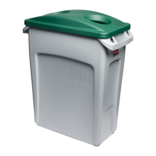 Rubbermaid Couvercle Slim Jim® pour introduction de bouteilles pour collecteur de recyclage, vert