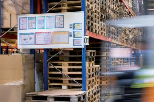 Franken tableau blanc pour glissière murale modulaire, hauteur x largeur 1000 x 1500 mm