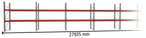 META Rayonnage à palettes MULTIPAL pour 60 palettes, largeur 27935 mm, 3 niveaux de stockage
