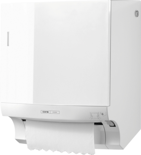 CWS Distributeur de rouleaux de serviettes, plastique, blanc
