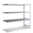 Rayonnage grande largeur avec tablettes en acier