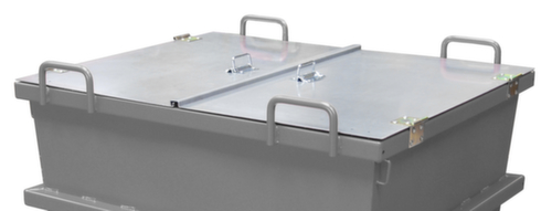 Bauer 2-delig klapdeksel voor minikiepbak voor universele houder