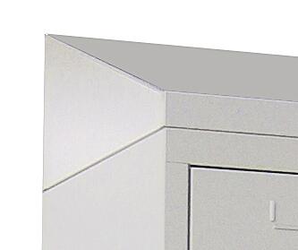 PAVOY Garderobekast Basis lichtgrijs met 2 vakken