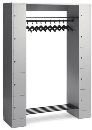 C+P Locker met kapstok Classic lichtgrijs met 20 vakken