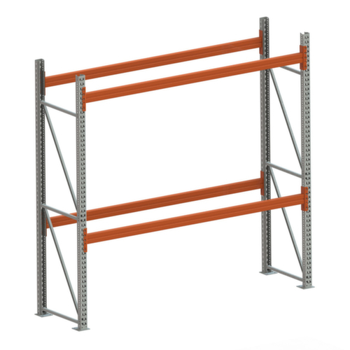 META Palletstelling MULTIPAL voor 6 pallets, 2870 mm breed, 3 opslagniveaus