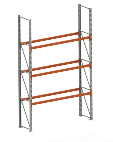 META Palletstelling MULTIPAL voor 8 pallets, 2870 mm breed, 4 opslagniveaus