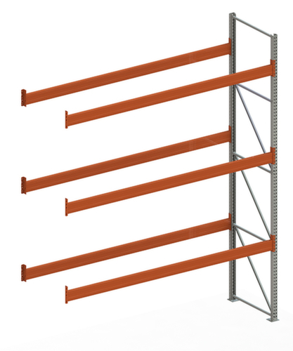 META Palletstelling MULTIPAL voor 16 pallets, 3685 mm breed, 4 opslagniveaus