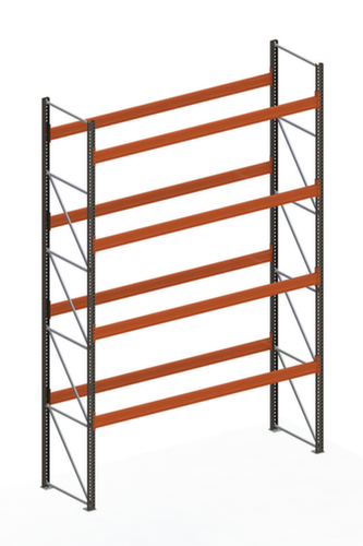META Palletstelling MULTIPAL voor 20 pallets, 3770 mm breed, 5 opslagniveaus
