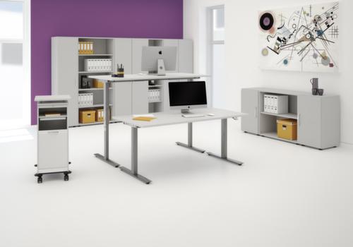 Gera Hoekbureau Pro met C-voetonderstel en blad van fijnspaanplaat