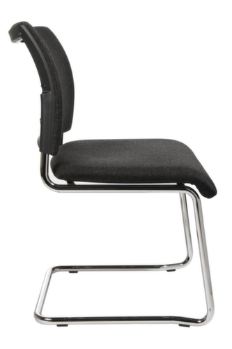 Topstar Beklede bezoekersstoel met sledeframe Visit 20, zitting stof (100% polypropyleen), antraciet