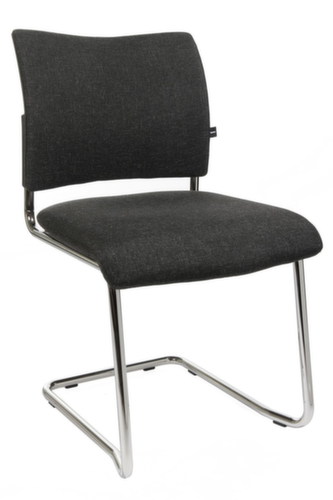 Topstar Beklede bezoekersstoel met sledeframe Visit 20, zitting stof (100% polypropyleen), antraciet