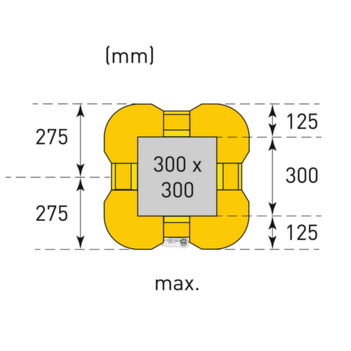 Moravia Zuilbescherming MORION, hoogte x breedte 1100 x 450 mm
