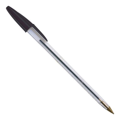 BIC® Balpen Cristal, letterkleur zwart, schacht transparant
