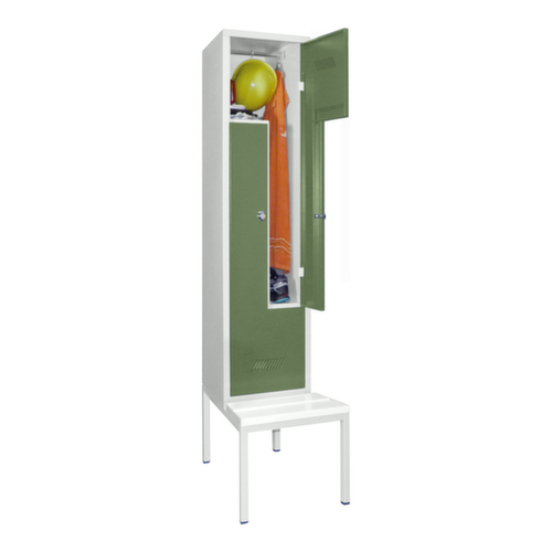 PAVOY Z-garderobekast Basis met bank + 2 vakken, vakbreedte 400 mm