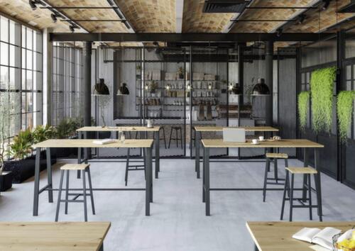 Statafel Industrial, breedte x diepte 1750 x 680 mm, plaat knoesteiken