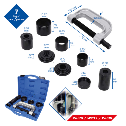 4 in 1 kogelgewricht trekkerset