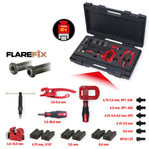 FLAREFIX 1 Universele set remleidingfelsgereedschap met hydraulische spindel