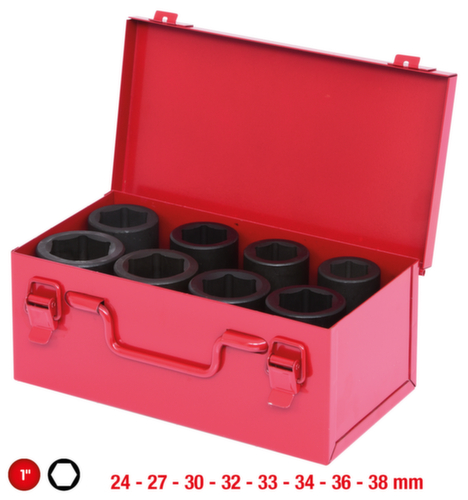 1" zeskant dopsleutelset