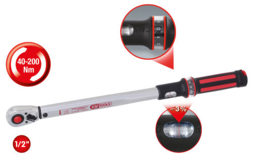 1/2" ERGOTORQUE®precisie ratel momentsleutel