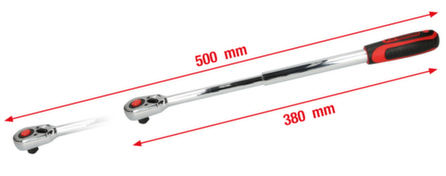 1/2" CHROMEplus telescopische omkeerbare ratel