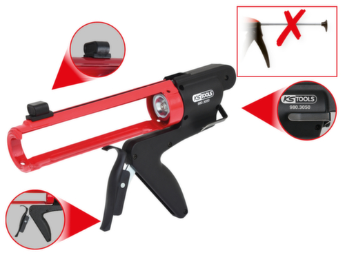 Patroonpistool zonder uitstekende duwstang 310 ml