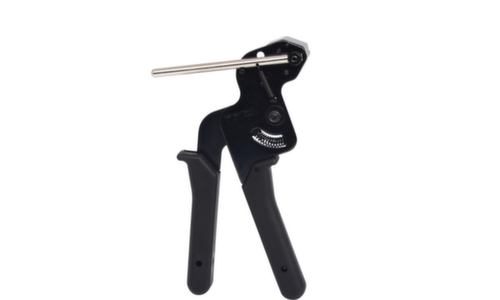 Spantang voor roestvaststalen bundelbanden met kogelslot