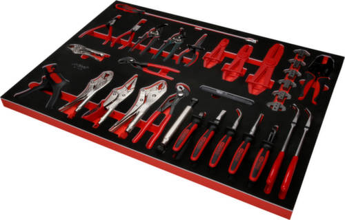 Tangenset in schuimrubberen inlage