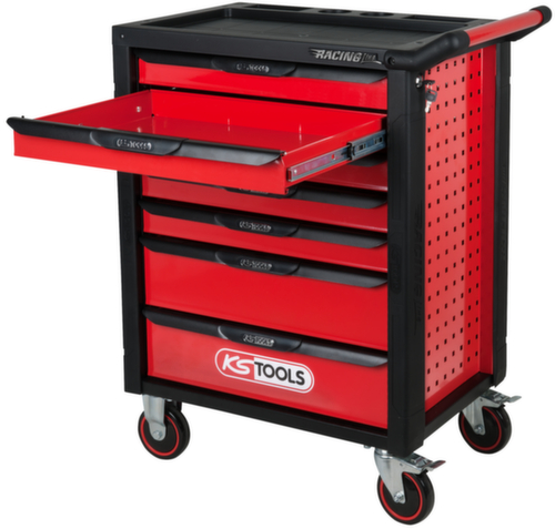 RACINGline BLACK/ROT Werkplaatswagen met 7 laden