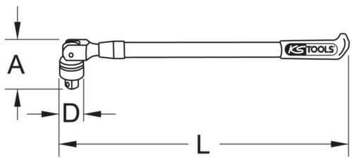 Telescopische hefboom met 3/4" omkeerbare ratel