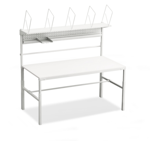 Treston Complete paktafel met geperforeerde plaat en dispenserhouder, breedte x diepte 1800 x 900 mm