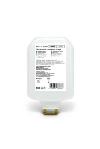 CWS Wasschuim PureLine Foam Fresh Orange, 0,6 l, Vochtinbrengend en dermatologisch getest