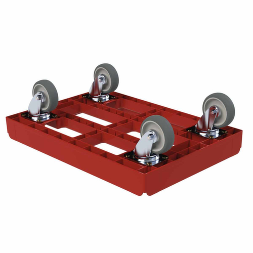 Stapelbare transportwagen, draagvermogen 300 kg, TPE banden