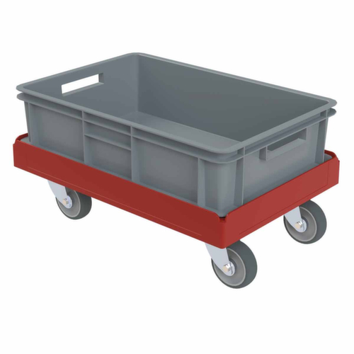 Stapelbare transportwagen, draagvermogen 300 kg, TPE banden