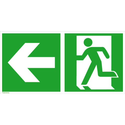 bord voor vluchtroutesignalering nooduitgang