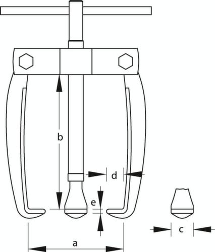 1.19/02 Poolklemmen trekker 3-arm 65x50 mm