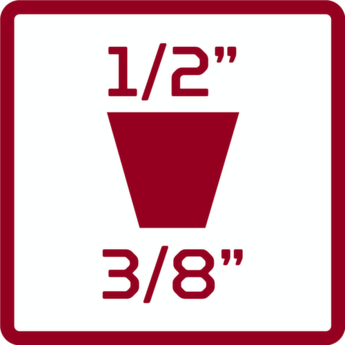 R57300008 Vergroter vierkant 3/8" x 1/2" 44 mm