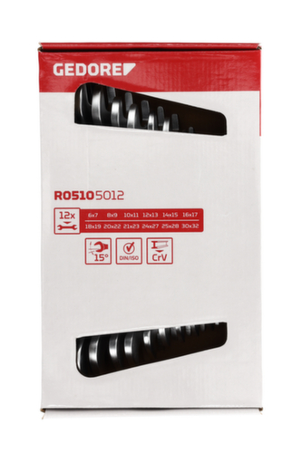 GEDORE R05105012 Dubbele steeksleutelset SW6-32 mm 12 stuks